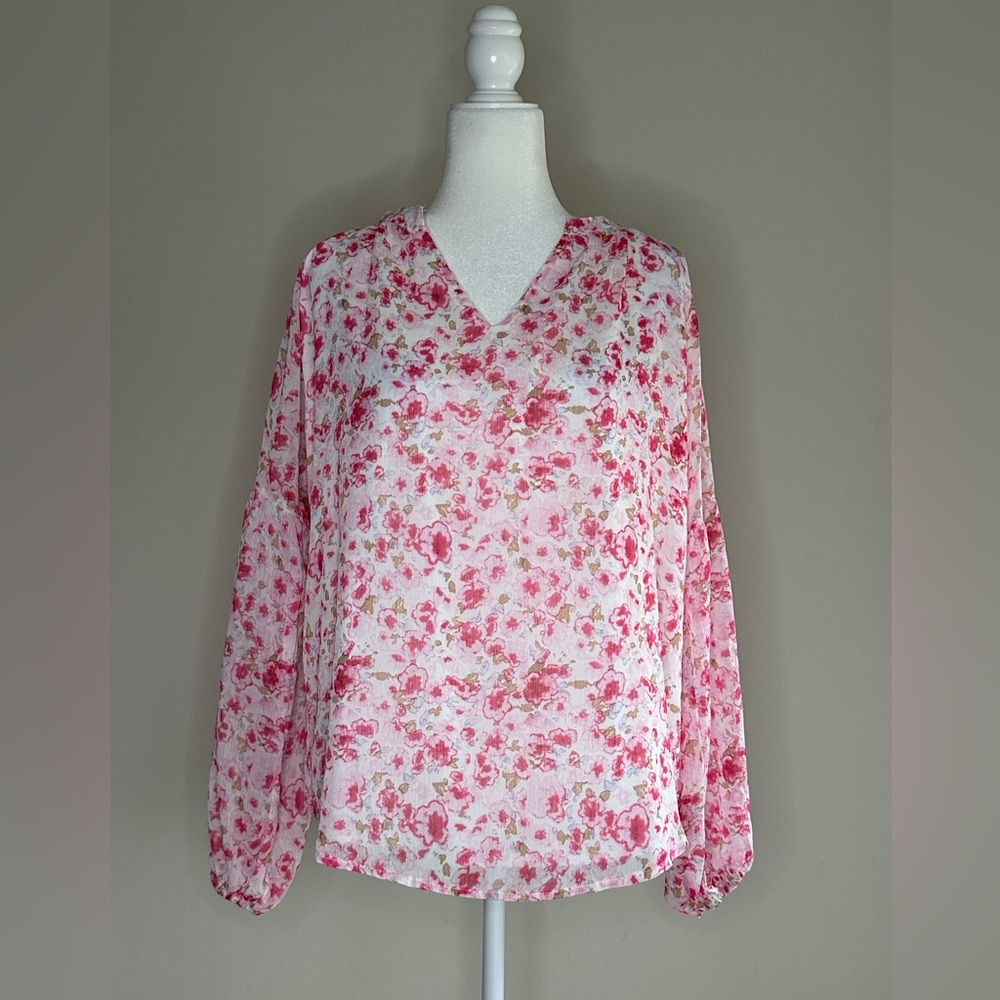 SHEIN Pink Floral Blouse
